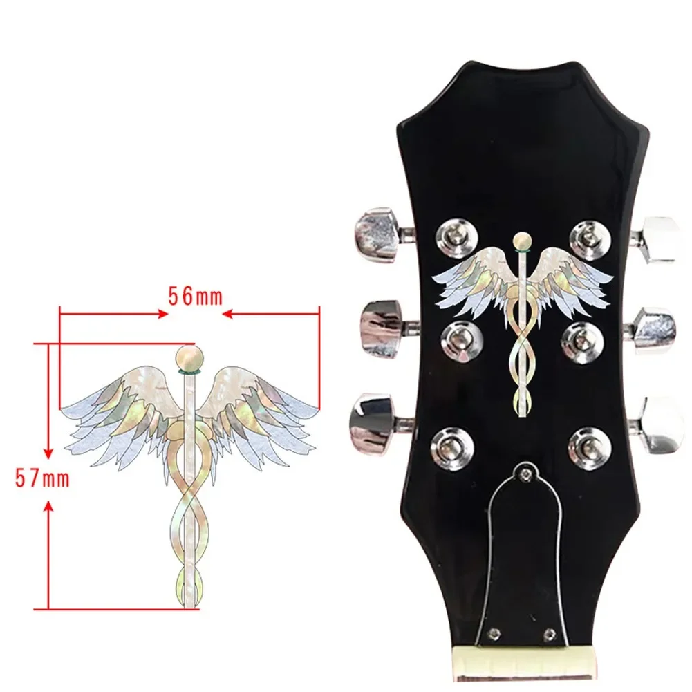 Guitar Headstock Decal Sticker Guitar Neck Sticker DIY Guitar Accessory Removable Inlay Sticker Guitar Neck Decoration Stickers 