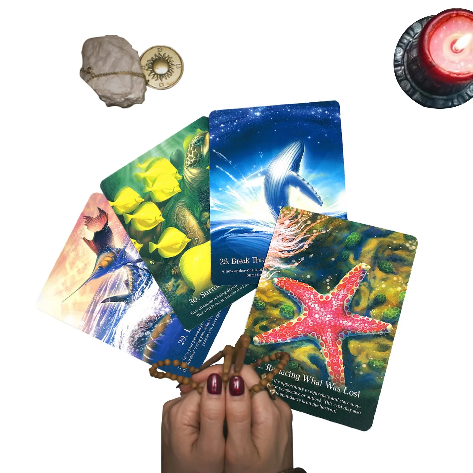 Tarot Cards Whispers of the Ocean Oracle Cards Games Set Party Entertainment Board Games for Adult Children Party Fun Board Game