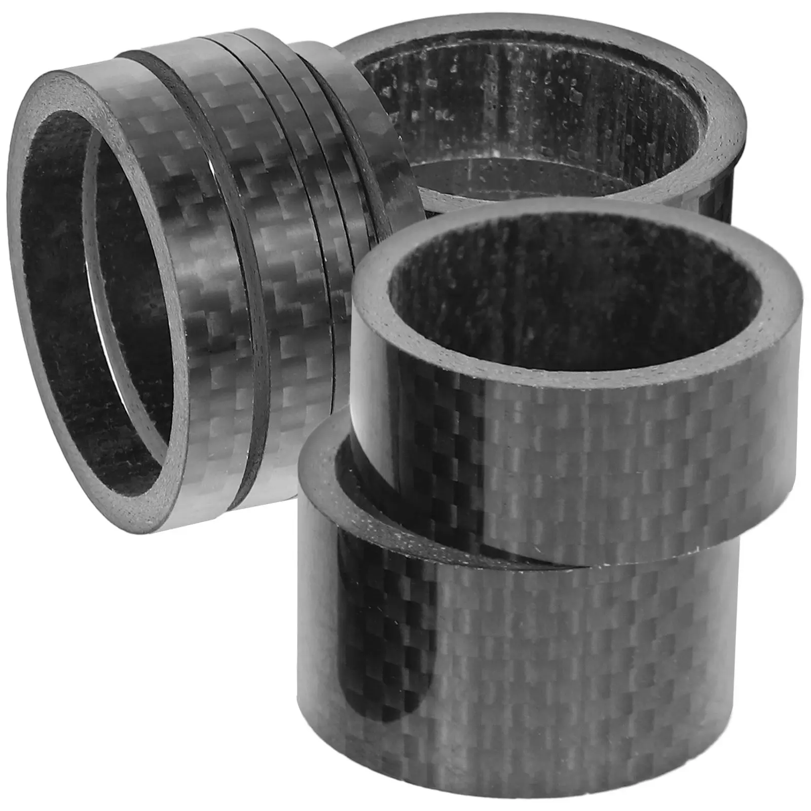 

11 Pcs Carbon Fiber Washer Spacers Bike Stem Fork Headset Gasket Road Handlebar Adjust Height Reduces Weight Durable Accessories