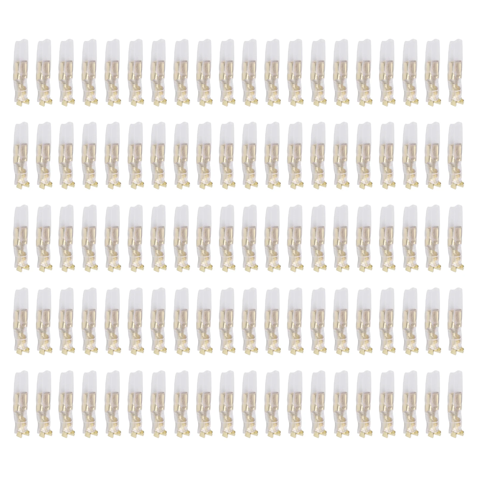 Gold Crimp Terminals Transparent Terminal Sleeves For Protection Connector Moisture Resistant Press-fit Installation