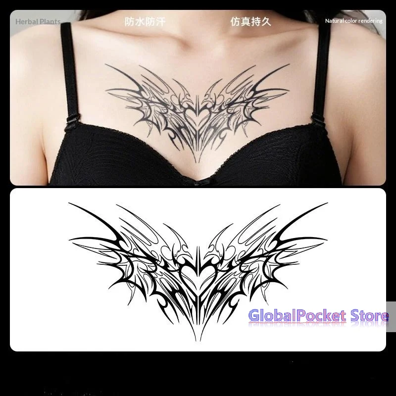 [TG823]1pcs Charming Waterproof Tattoo Stickers Long Lasting For Girls Belly Chest Back Waist Body Painting Decoration