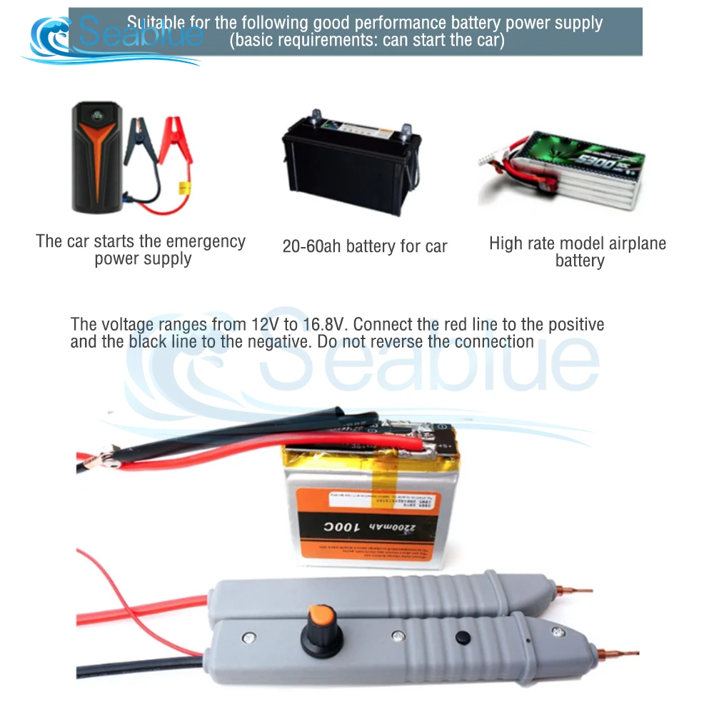 Integrated Type Spot Welding Pen 99 Gears Stepless Adjustment Spot Welding Pen 550A Mos Tube 0.1mm Nickel-plated Strip