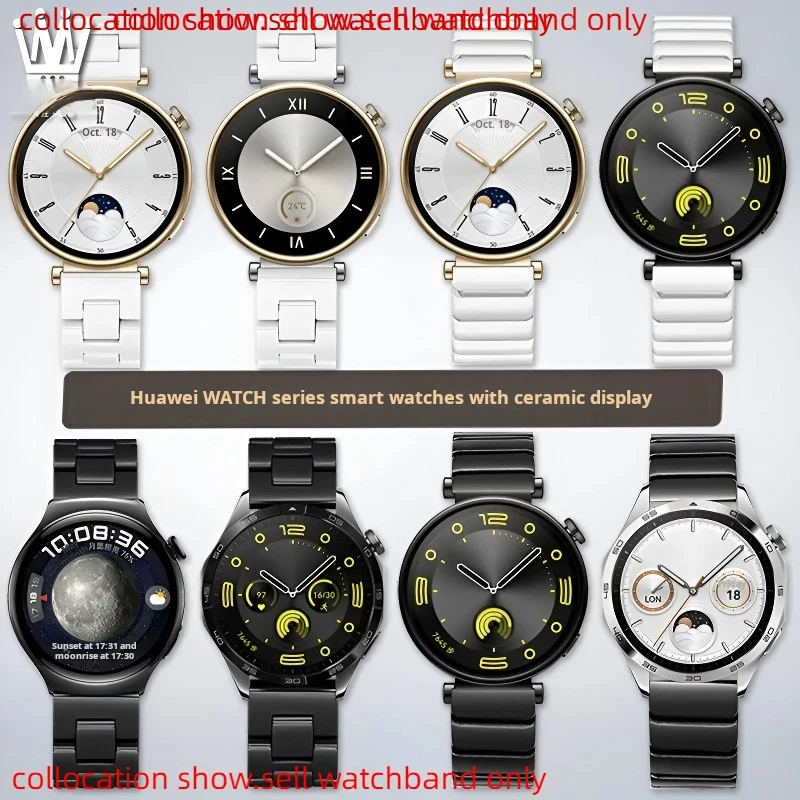 Ceramic Stainless steel strap For Huawei Watch GT GT2 3 GT4 GT5 PRO 41 46MM Smart WatchBand Samsung Galaxy Men women 18 20mm 22m