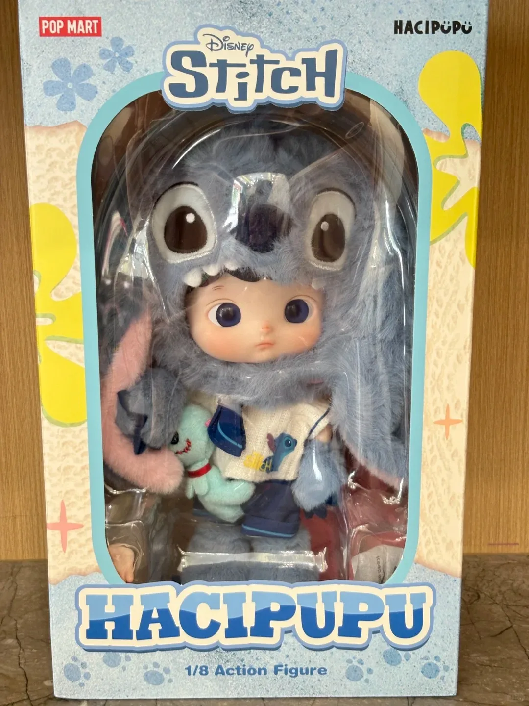 POPMART Original Hacipupu Stitch 1/8 figura de acción y pingüino de peluche lindo sorpresa regalo de cumpleaños o Navidad