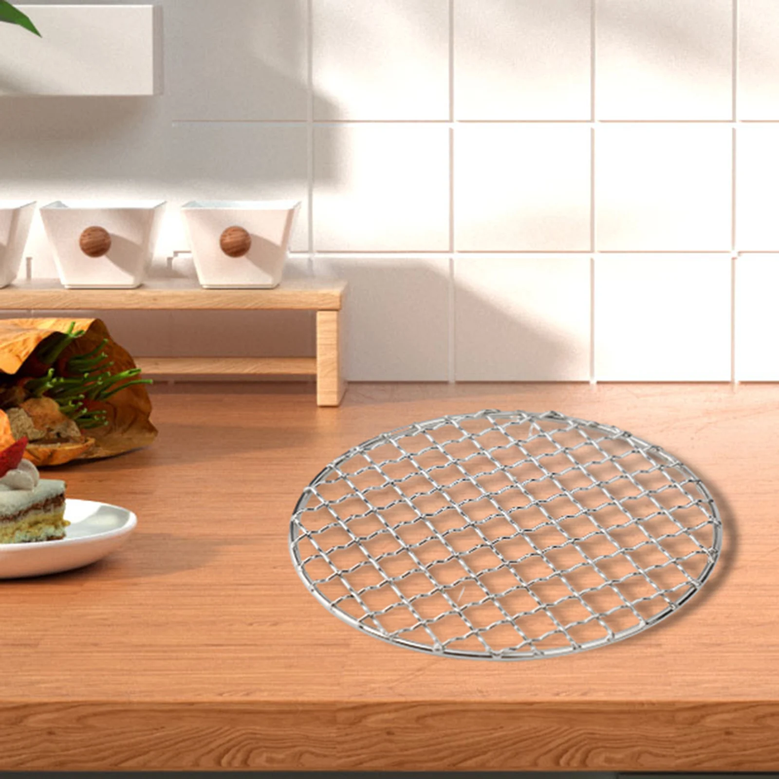 Stainless Steel BBQ Mesh Net for Grilling Plates Pans Steaming and Airflow Enhancement on Korean Style Barbecue Setups