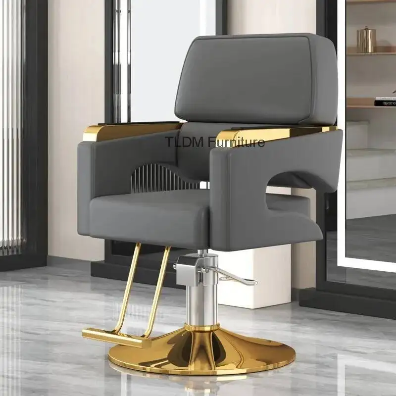 Interior Chair Salon Barber Fashionable Bussiness Barber Arm Comfortable Chair Furniture Chaise Aesthetic XYBC Adjustable