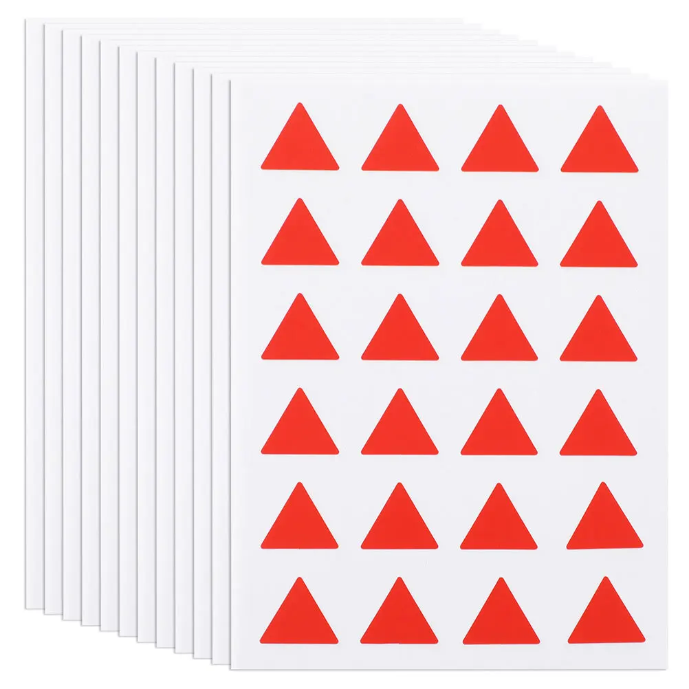 576pcs Triangle Shaped Label Stickers Adhesive Classification Decals For Books Files Notes Diy Marking Labels Notebook