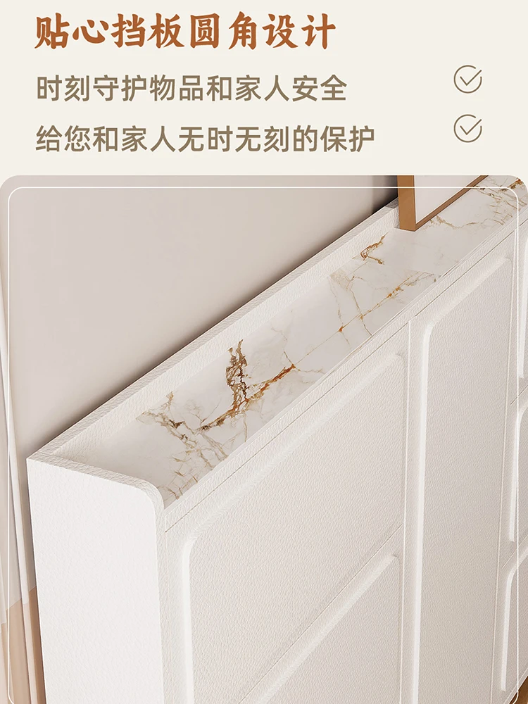 French light luxury extremely narrow tipping bucket shoe cabinet home door against the wall porch locker thin custom Internet ce