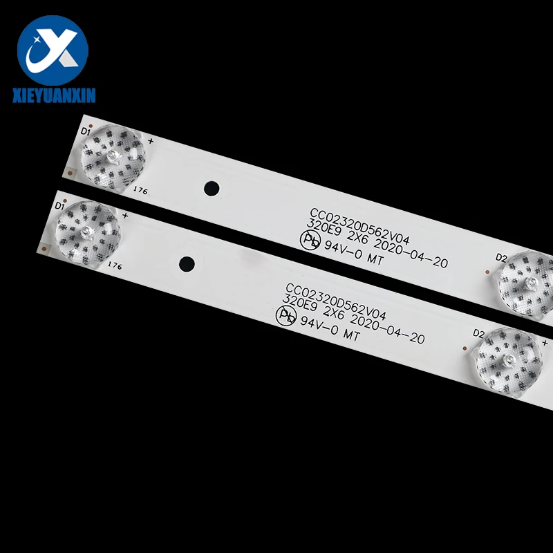 2pcs/set 589mm Led Backlight Strip For  Amoi 32inch CC02320D562V04 320E9 2X6 16/3/18 YSL-L E479275 94V-0 M32D-1