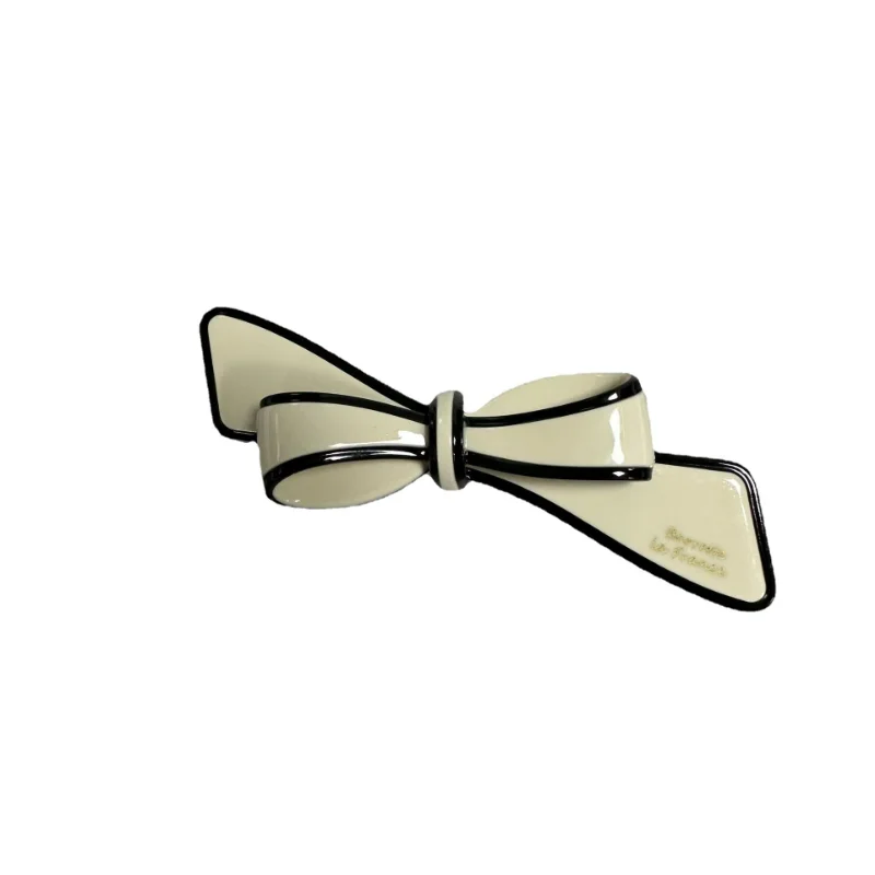 French Gold Letter France Bow Acetate Hairpin Duckbill Clip Cropped Hair Clip Side Clip Bang Clip Headwear