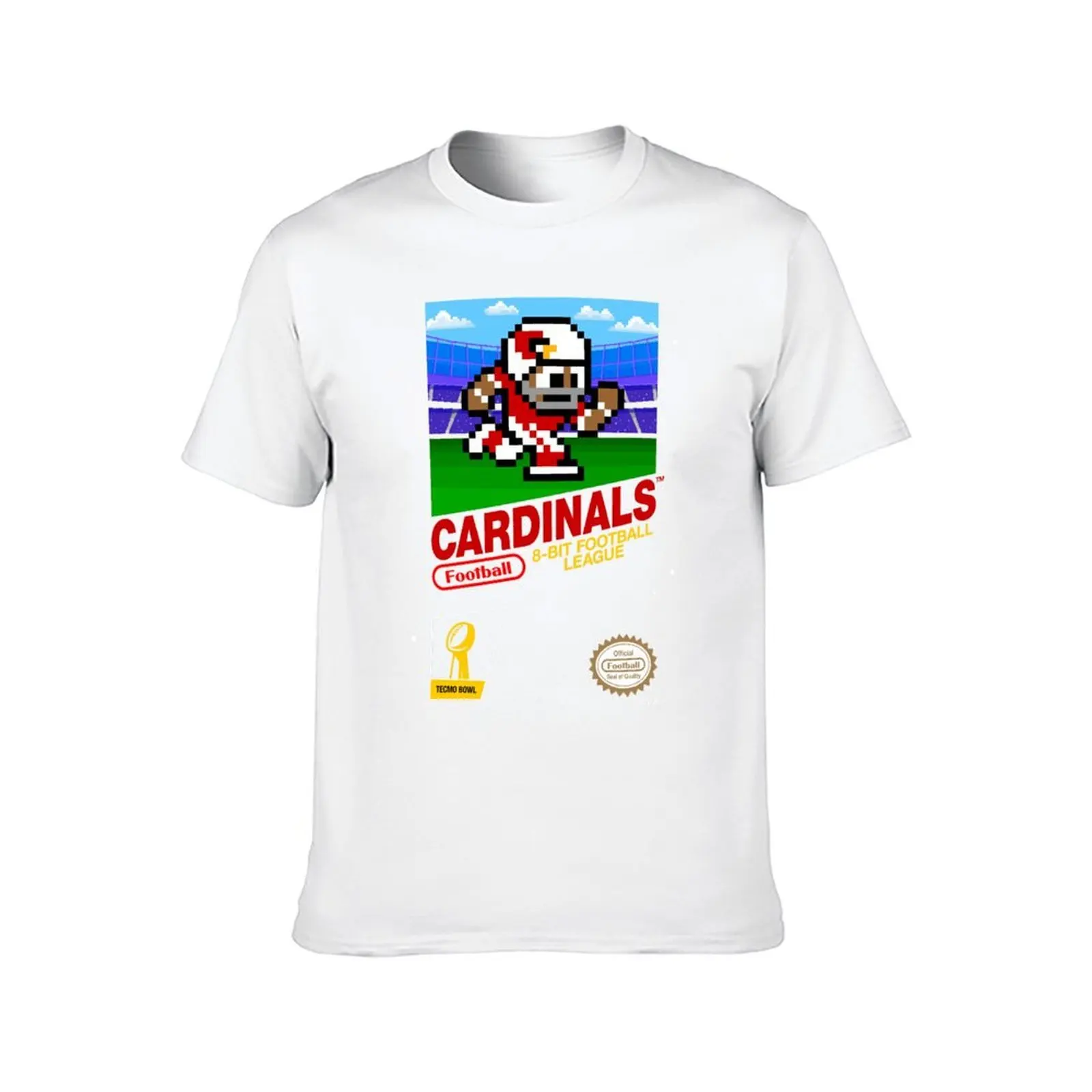 أريزونا كاردينالز (8 بت كرة القدم عربة ألعاب الفيديو) تي شيرت مضحك تي شيرت الظلام الفكاهة مضحك تي شيرت القطن تي شيرت