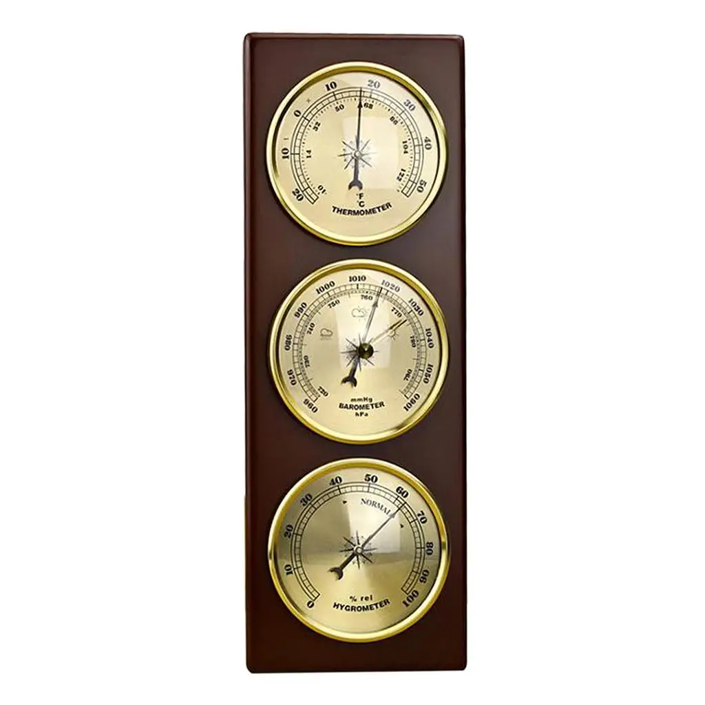Temperature and Humidity Sensor Metal Hygrometer Thermometer Wall Thermometer for Living Room Office Garden Monitoring