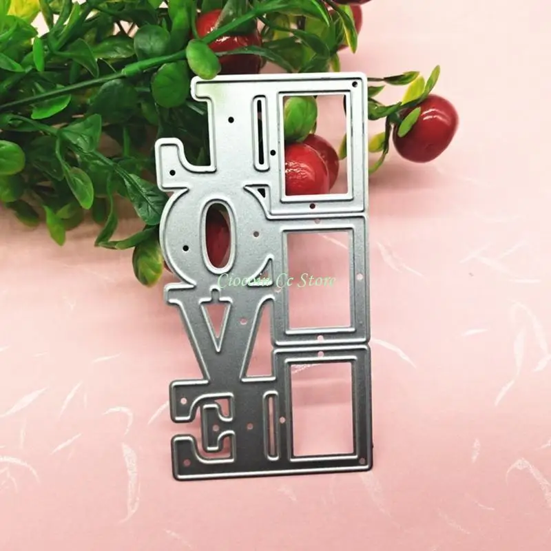 

X90F слова любовь квадратный металлический трафарет трафарет для скрапбукинга DIY штамп для альбома бумажная карта для декора