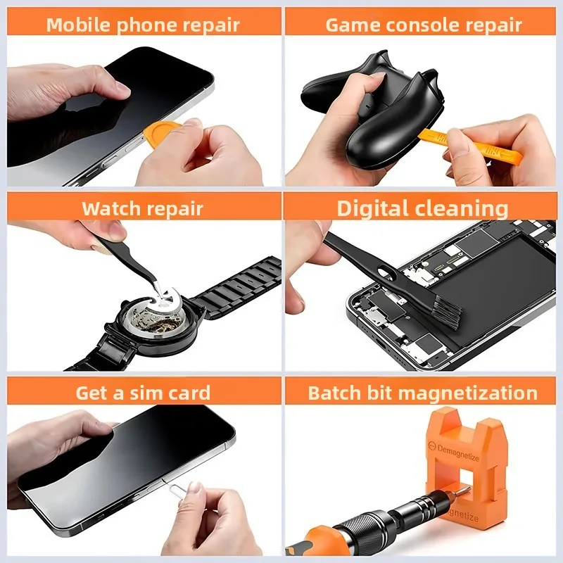 115-in-1 Screwdriver Set With Storage Case, Magnetic Insulated Bits For Flathead Phillips Hex, Home Computer Repair JJ2719