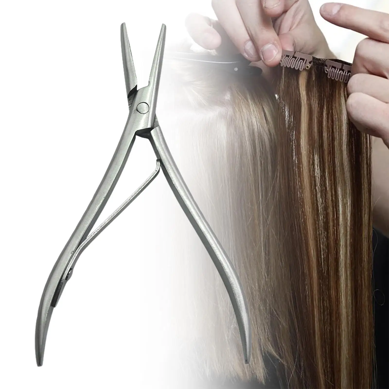 Image 6: Pince à extensions capillaires, outils pour extensions capillaires de forme plate, pince multifonctionnelle pour extensions capillaires