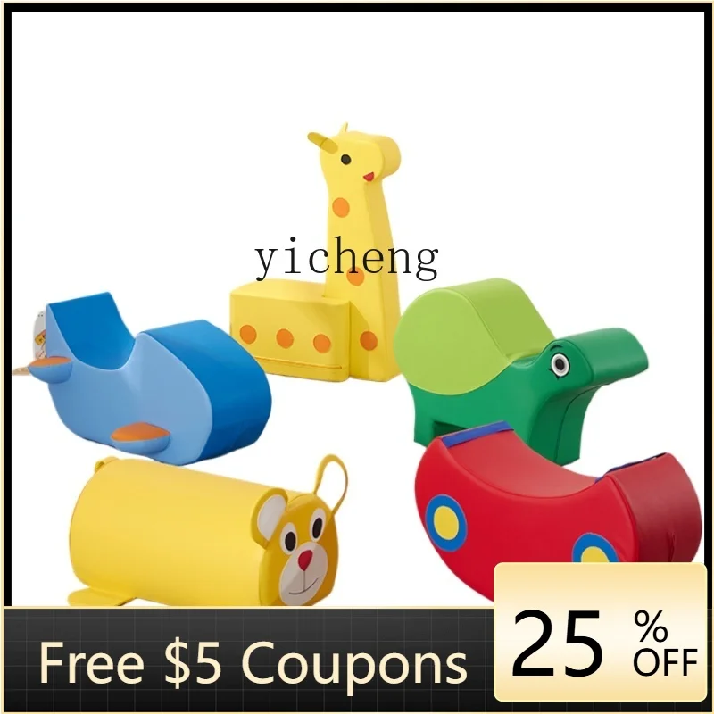 

ZZ Sensory Training Household Soft Cartoon The Hokey Pokey Rocking Horse Indoor Toys Early Education Care