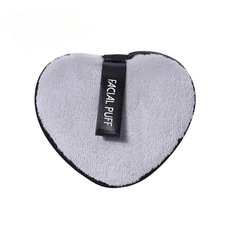 Tampon démaquillant en forme de cœur, outil de nettoyage, outil de lavage du visage, outil de maquillage de voyage 1 pièce