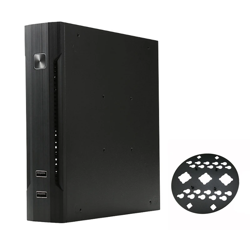 TX01 ITX Case HTPC Chassis With Back Mount Bracket Mini-ITX Computer Case USB2.0 Industrial Control ITX Enclosure