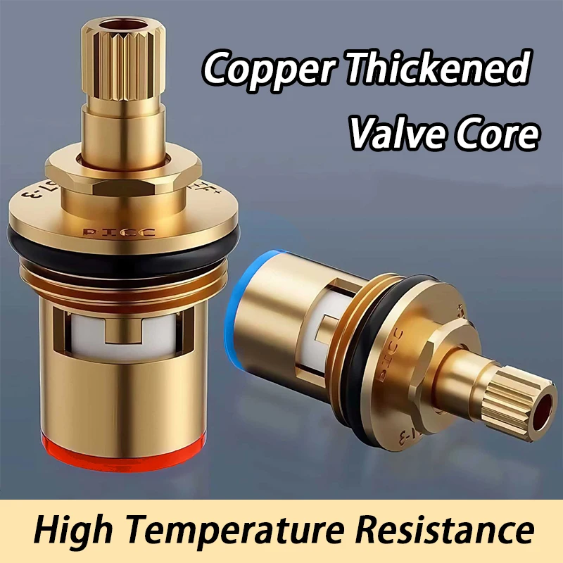 

Replacement Tap Valves Brass Ceramic Disc Cartridge with Thickened Copper Body Durable Faucet Valve for Bathroom Accessories