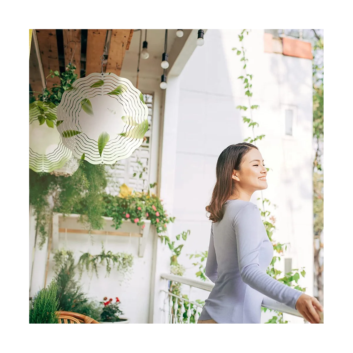 Sublimação Suspensão Vento Spinner, Blanks, 3D Vento Spinners, Decoração de Jardim, Interior e Exterior, 10 polegadas, 2PCs