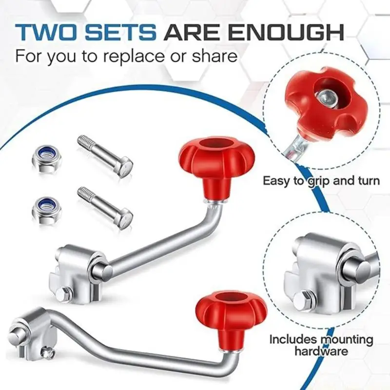 A2BE Universal Trailer Jacks Crank Handle Replacement Heavy Duty Carbon Steel Plastic Construction