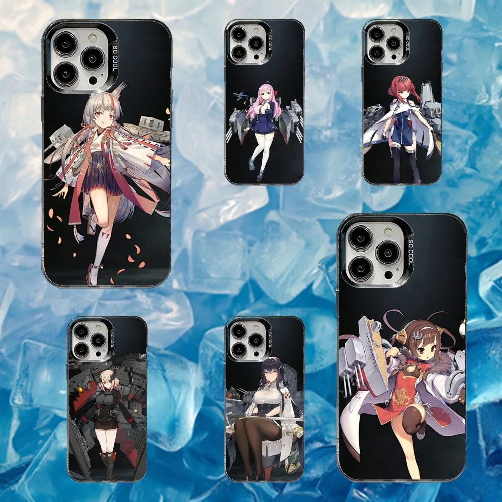 

A-Azur Lane Game Phone Case For iPhone 16,15,14,13,12,11,Mini,Pro,SE,MAX White Matte Shockproof Cover