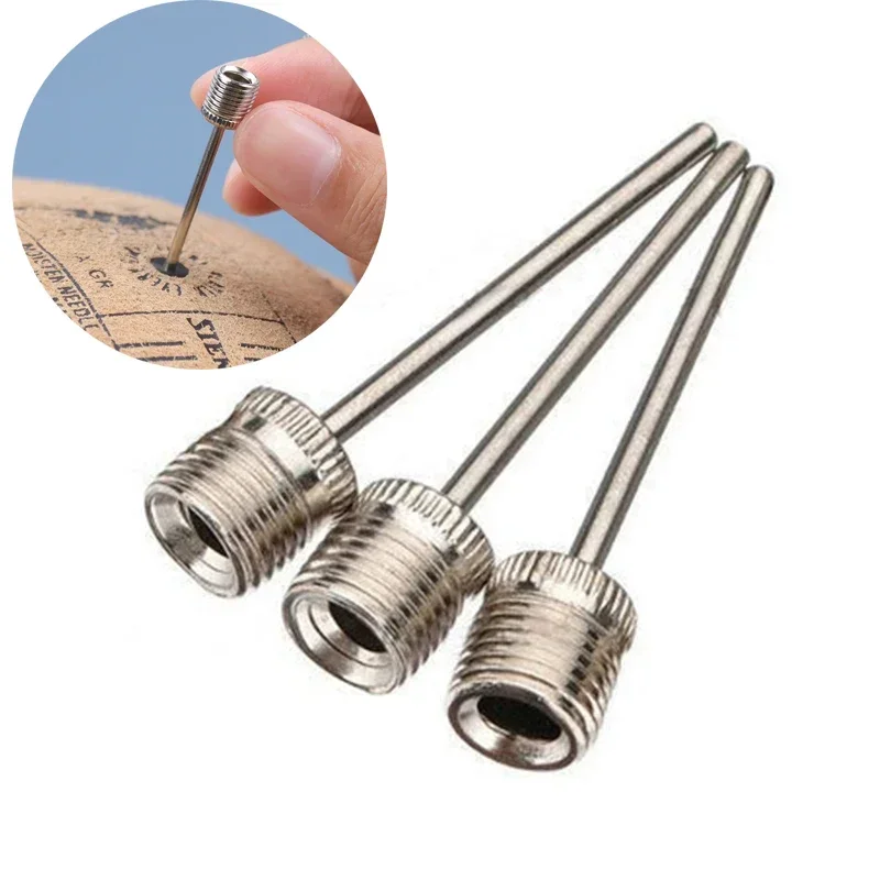 Sport Ball Needle Inflating Pump For Football Basketball Soccer Inflatable Air Valve Adaptor Stainless Steel Pump Pin