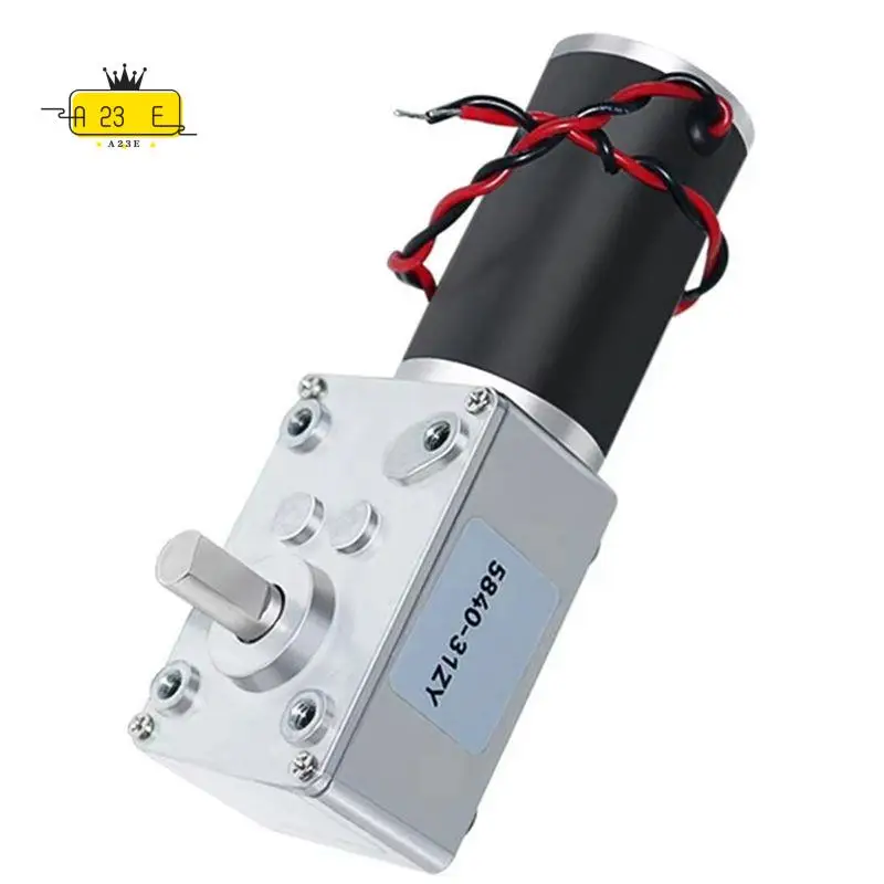 A23E-5840-31ZY Worm Gear DC Micro-Motor 12V/470RPM Can Be Reversed Metal Gear Boxes Self-Locking Motor
