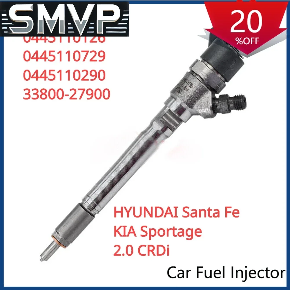 

3380027900 0445110126 0445110290 Новая форсунка дизельного топлива для HYUNDAI Santa Fe Tucson/KIA Sportage 2.0 CRDi