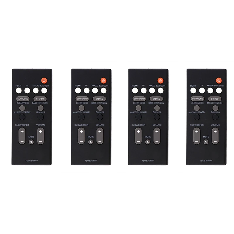 

Hot Sale4x Remote Control FSR78 ZV28960 For Yamaha YAS-106 YAS-207 ATS-1060 YAS-107 ATS-1070 Bluetooth Soundbar System