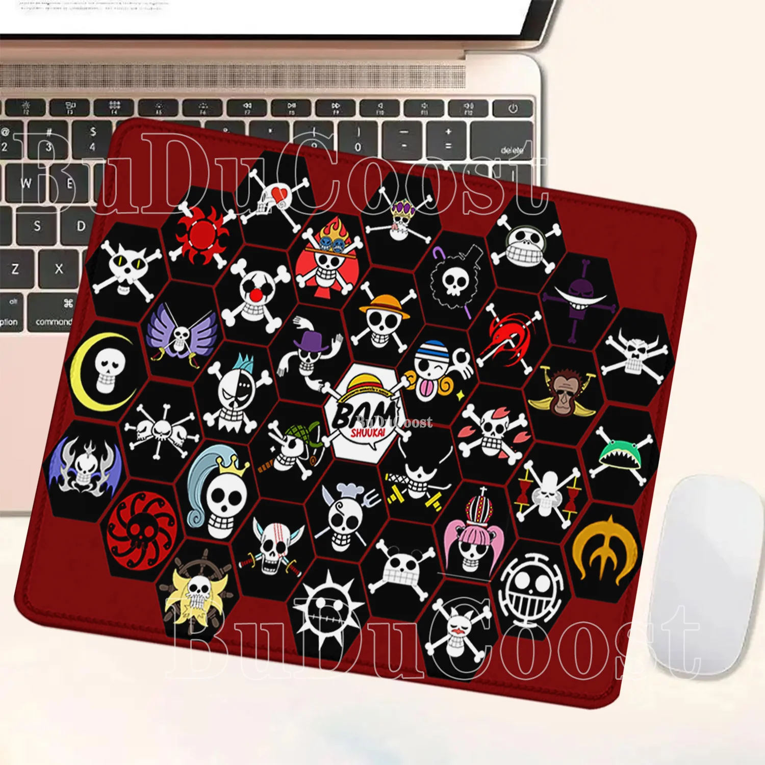 small size Mouse Pad anime One Piece flag Gaming HD printing Gamer Mousepad PC Keyboard overlock Non-Slip Office esport Desk Mat