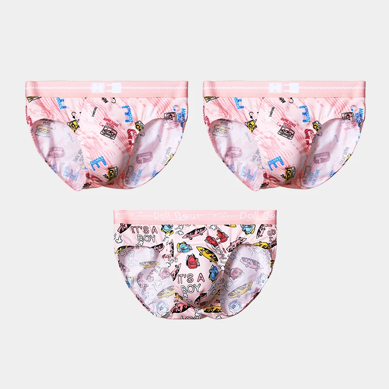 1pcMen's cotton antibacterial underwear men's briefs cotton comfortable personality print breathable boys sports underpants head
