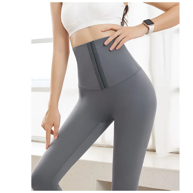 ارتفاع الخصر اليوغا السراويل النسائية Fce اصطف البطن التحكم بعقب رفع التخسيس صالح مطاطا Waisand المطبوعة شعار بنطلون