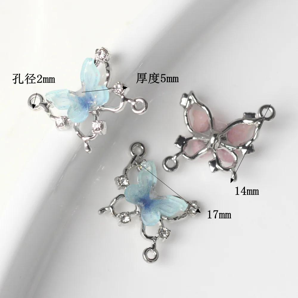 6 ، 17*14 ، راتنجات رصيعة من سبائك الزنك ، وصلة تعليق مزدوجة ، قلادة تصنعها بنفسك ، إكسسوارات صنع الأساور والقلادات #2