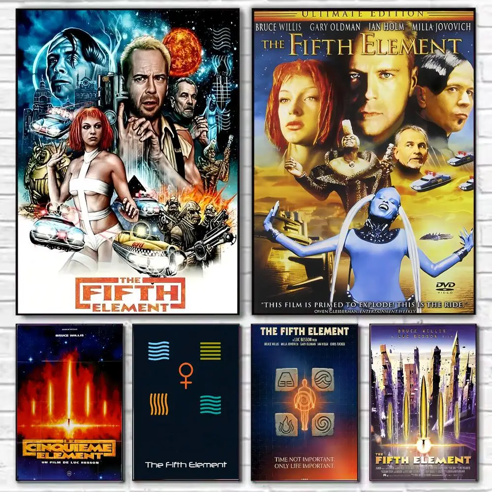 Movies T-The Fifth Element Poster HD Art Decorative Wall Art Waterproof Home Décor for Living Room Bedroom Café Stylish Gift
