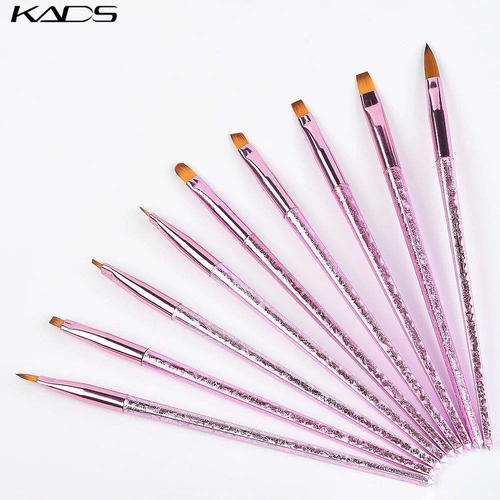 KADS Nail Art Brush Round Head UV Gel Nail Art Tips Extension Transparent Pen Professional Painting Drawing Manicure Tool