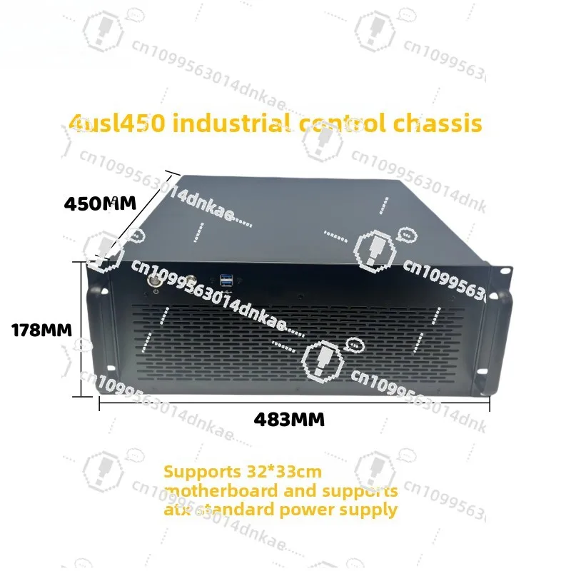 4U Server Chassis Eatx Main Board 4090 Graphics Card Radiator 360 Water Cooling Row 8 Slots ATX Power Supply USB3.0