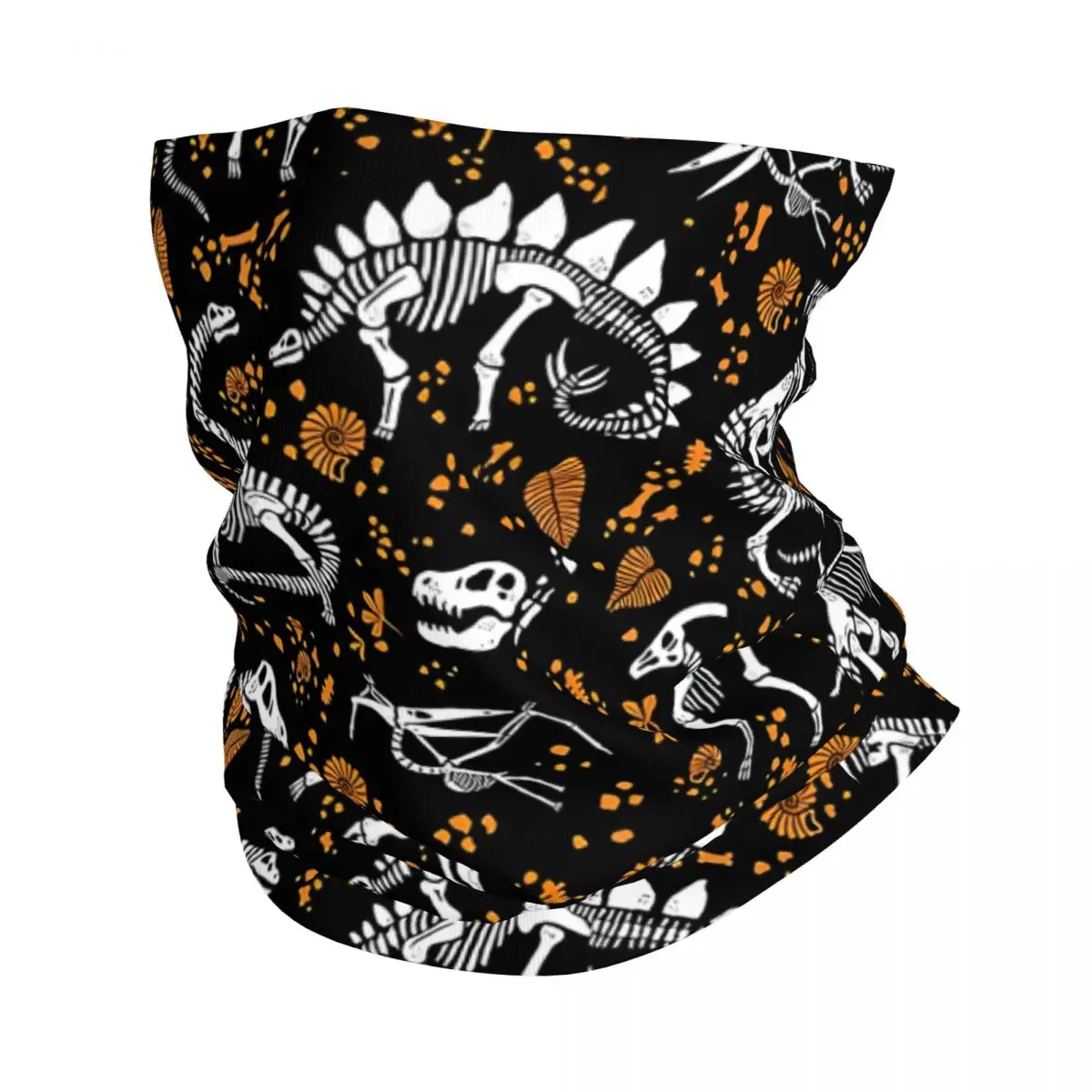 Fossielen Halloween Dunne Wrap Sjaal Bandana Dinosaurus Nek Gaiter Gezicht Cover Hoofdband