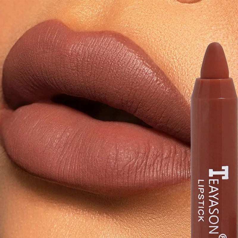 Nude Velvet Matte Lipstick Long Lasting Waterproof Color Rendering antiaderente Cup Lips Liner Pencil Lip Glaze Woman Cosmetics