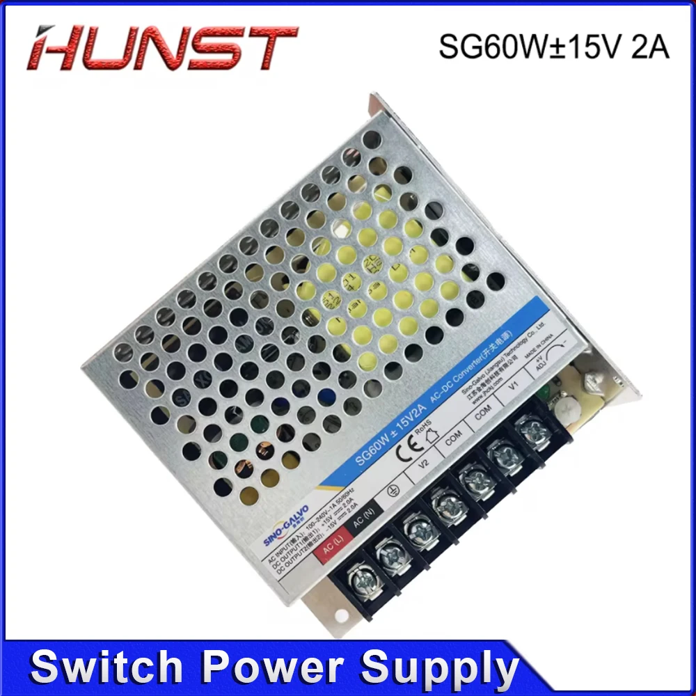 Hunst Jinhai Chuang SG60W±15V2A  Power Supply 15V 2A Suitable For  SG7110, RC1001, RC7110D, Etc. ±15V Galvanometer Scanning Head