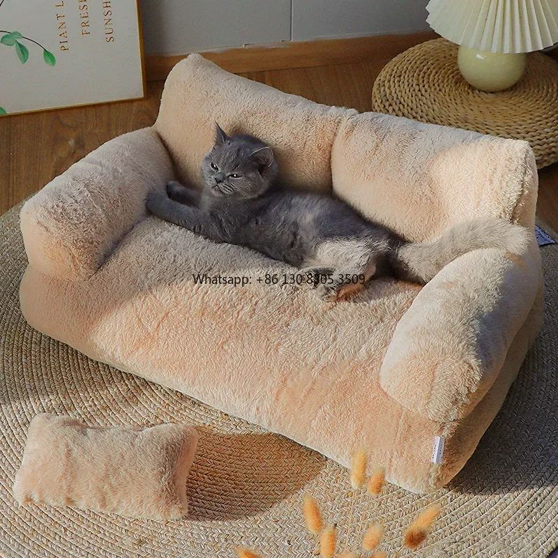 Wholesale Manufacturer Custom Logo Detachable Anti Slip Plush Large Cat Dog Sofa