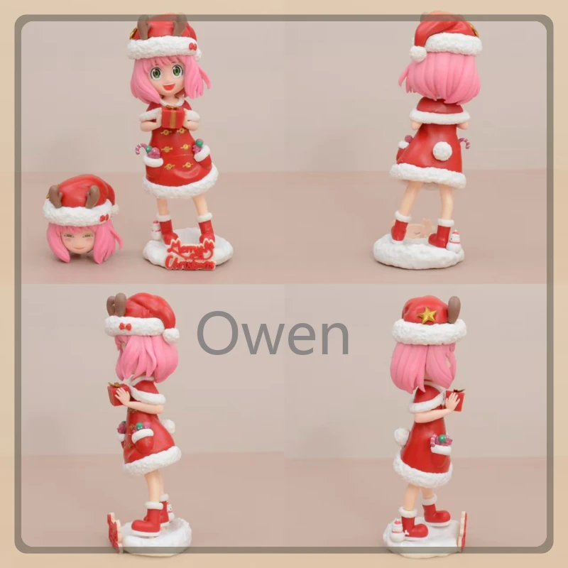 Christmas Anime Crayon Shin chan Figurine Santa Claus Spy Family Anya Action Figures Dolls Model Toys PVC Collectible Ornament