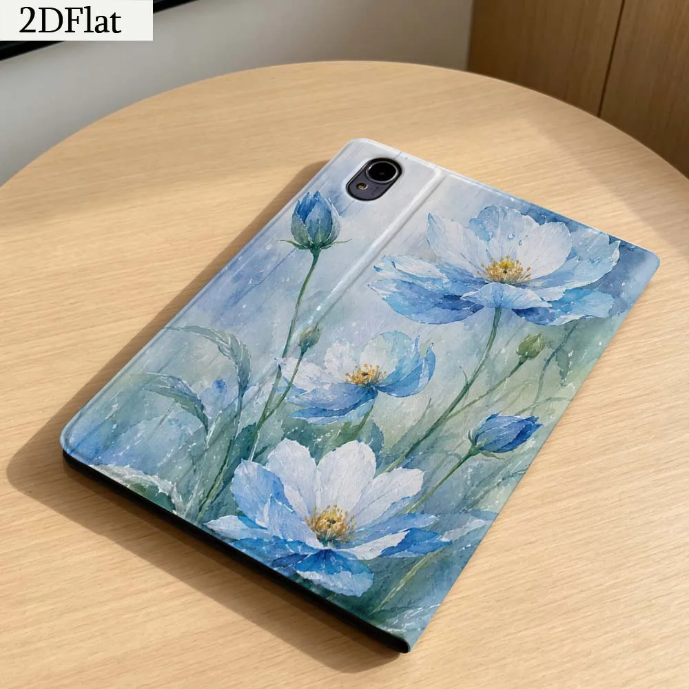 Blue Watercolor Flowers Gift For Honor Tab Magic Pad GT X9a 6 X9 X8A X8 V8 V7 9 V9 8 2 3 4 13.3 10 Pro Inch Tablet Case