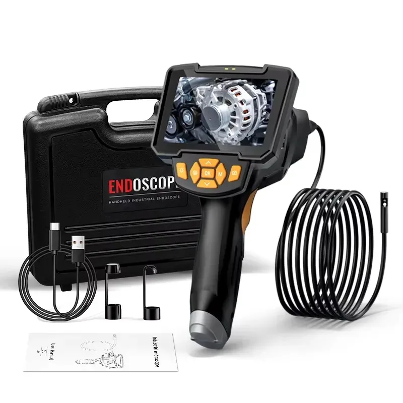 Hot Sale Professional 4.3Inch IPS Rigid Waterproof CMOS Mini Sewer Pipe Borescope Automotive Video Inspection Repair