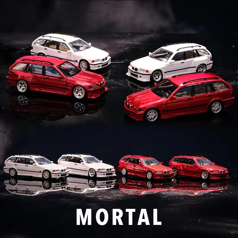 Mortal 1:64 E36 Touring White / Red Diecast Model Car