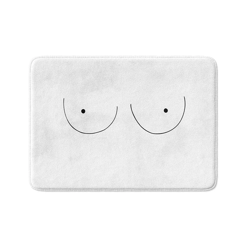 Get Funny Bath Mat with Non Slip Base Absorbent Super Cozy Flannel Floor Rug Carpet