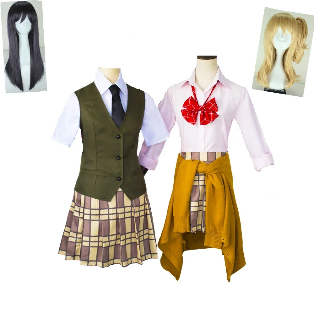 Anime Citrus Cosplay Costume Aihara Yuzu / Aihara Mei Uniform Outfit Necktie Shirt Skirt Vest / Sweate Cosplay for Women