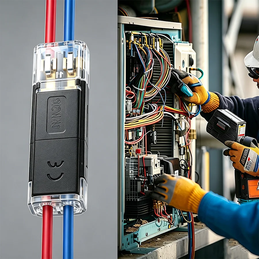 10/30/50/100PCS 2Pin Waterproof and Pluggable Wire Connectors D2 Insulated Copper Quick Connect Terminals for Low-Voltage Cables