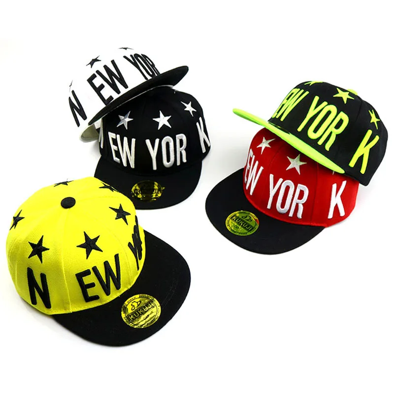 Doitbest Child Baseball Cap For Boys Girls Summer NEW-YORK five-star embroidery Kids Sun Hats Autumn Caps Snapback Hat gorras