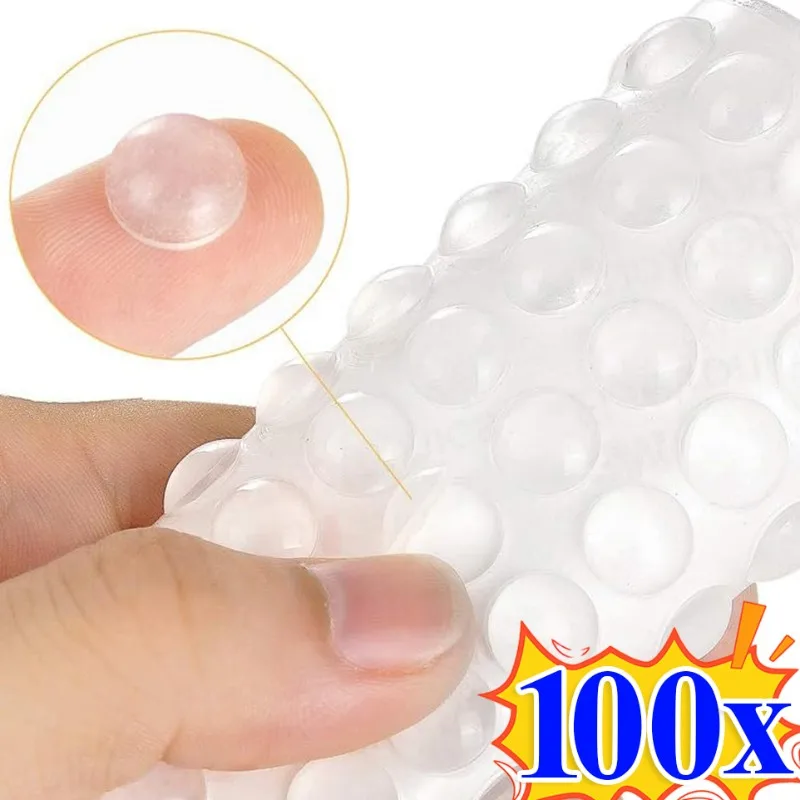 50/100Pcs Anti-collision Silicone Particles Circular Self-adhesive Shock-absorbing Mats Furniture Non-Slip Mat Foot Pads Damper